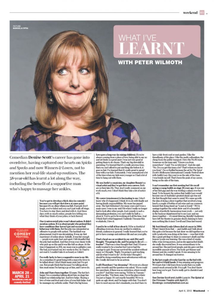 What I've Learnt - Denise Scott