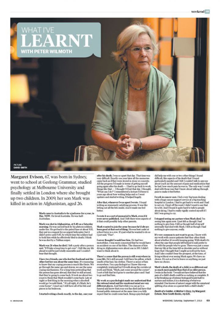 What I've Learnt - Margaret Evison